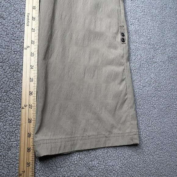 Prana Convertible Cargo Pants Womens 10 Light Brown Nylon Zip Off Hiking Outdoor - Picture 12 of 13